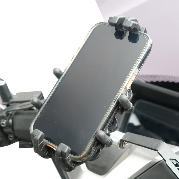 GP Kompozit Universal TTR06 Motorbike Phone Holder Mount, Anti Vibration Motorcycle Phone Holder Black-Red