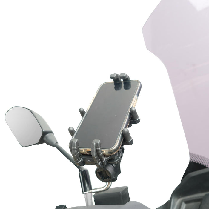 GP Kompozit Universal TTR07 Motorbike Phone Holder Mount, Anti Vibration Motorcycle Phone Holder Black-Red