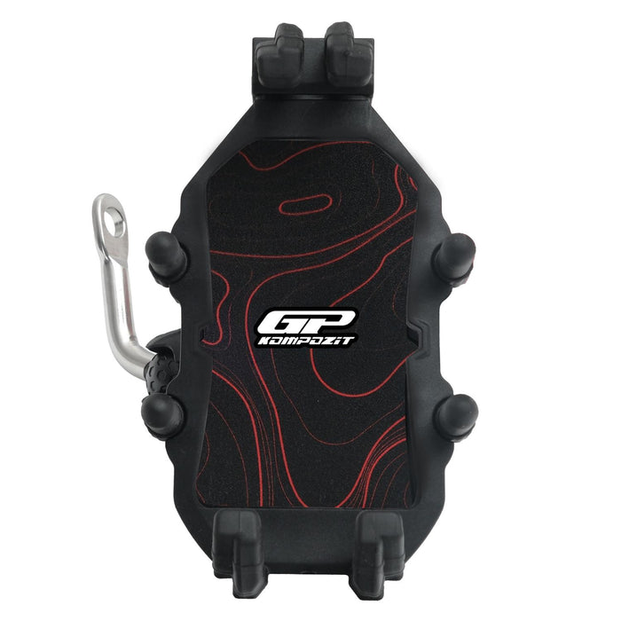 GP Kompozit Universal TTR07 Motorbike Phone Holder Mount, Anti Vibration Motorcycle Phone Holder Black-Red