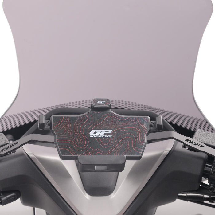 GP Kompozit Universal TTR08 Motorbike Phone Holder Mount, Anti Vibration Motorcycle Phone Holder Red-Black