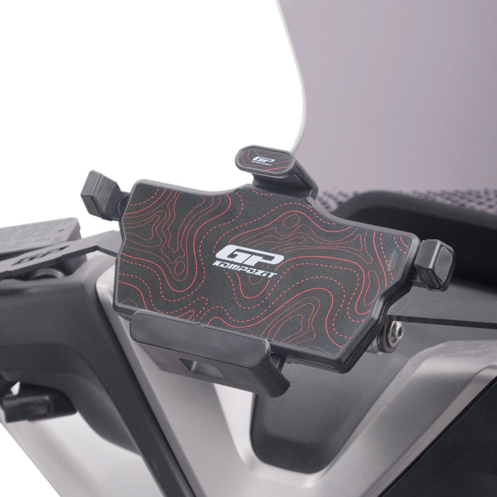 GP Kompozit Universal TTR08 Motorbike Phone Holder Mount, Anti Vibration Motorcycle Phone Holder Red-Black