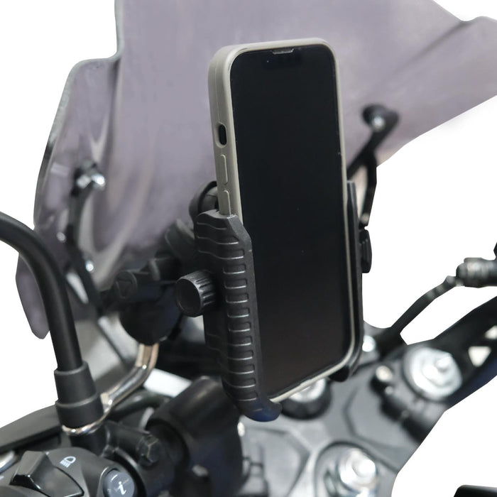 GP Kompozit Universal TTR09 Motorbike Phone Holder Mount, Anti Vibration Motorcycle Phone Holder Black