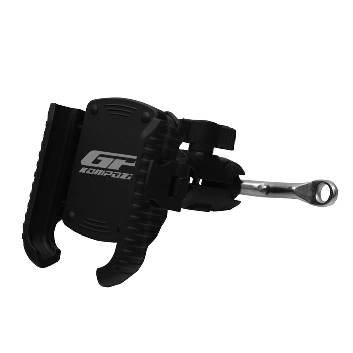 GP Kompozit Universal TTR09 Motorbike Phone Holder Mount, Anti Vibration Motorcycle Phone Holder Black