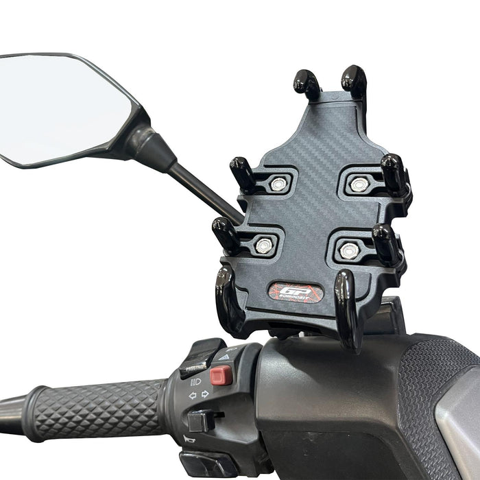 GP Kompozit Universal TTR12 Motorbike Phone Holder Mount, Anti Vibration Motorcycle Phone Holder Black