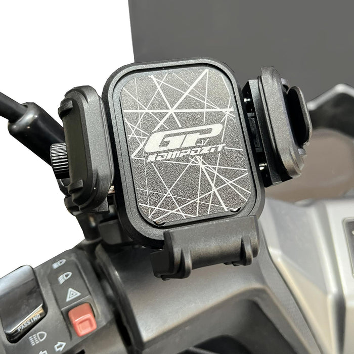 GP Kompozit Universal TTR11 Motorbike Phone Holder Mount, Anti Vibration Motorcycle Phone Holder Black-White