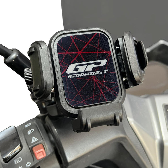 GP Kompozit Universal TTR11 Motorbike Phone Holder Mount, Anti Vibration Motorcycle Phone Holder Black-Red