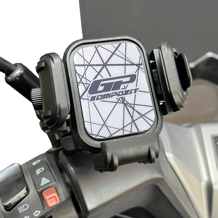 GP Kompozit Universal TTR11 Motorbike Phone Holder Mount, Anti Vibration Motorcycle Phone Holder White-Black