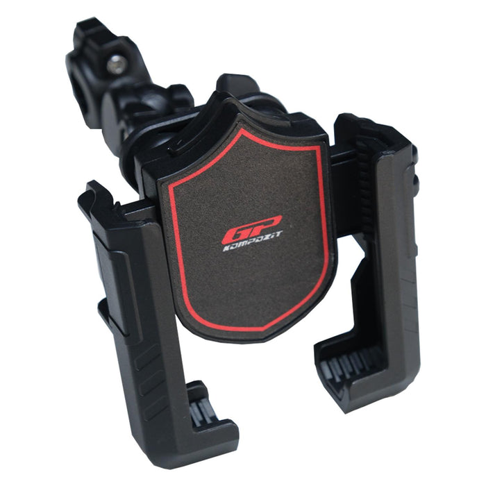 GP Kompozit Universal TTR14 Motorbike Phone Holder Mount, Anti Vibration Motorcycle Phone Holder Black