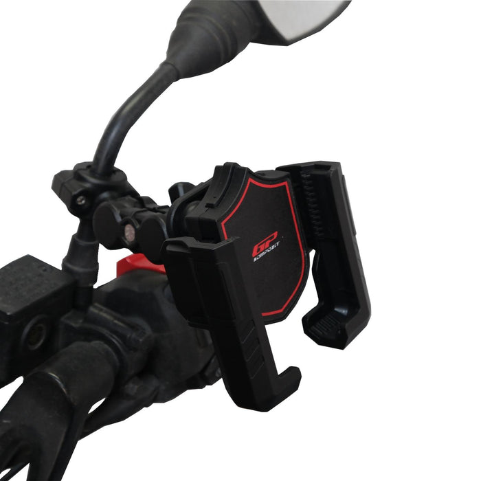GP Kompozit Universal TTR14 Motorbike Phone Holder Mount, Anti Vibration Motorcycle Phone Holder Black