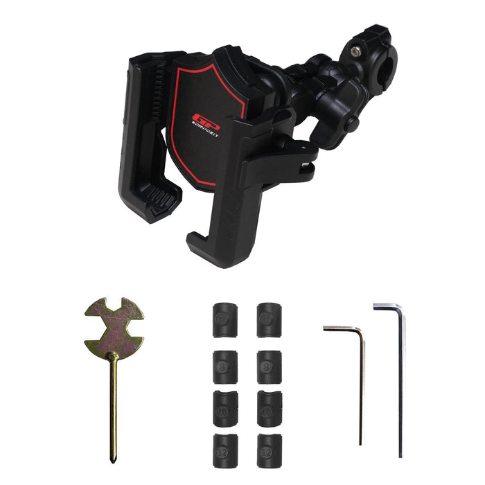 GP Kompozit Universal TTR14 Motorbike Phone Holder Mount, Anti Vibration Motorcycle Phone Holder Black