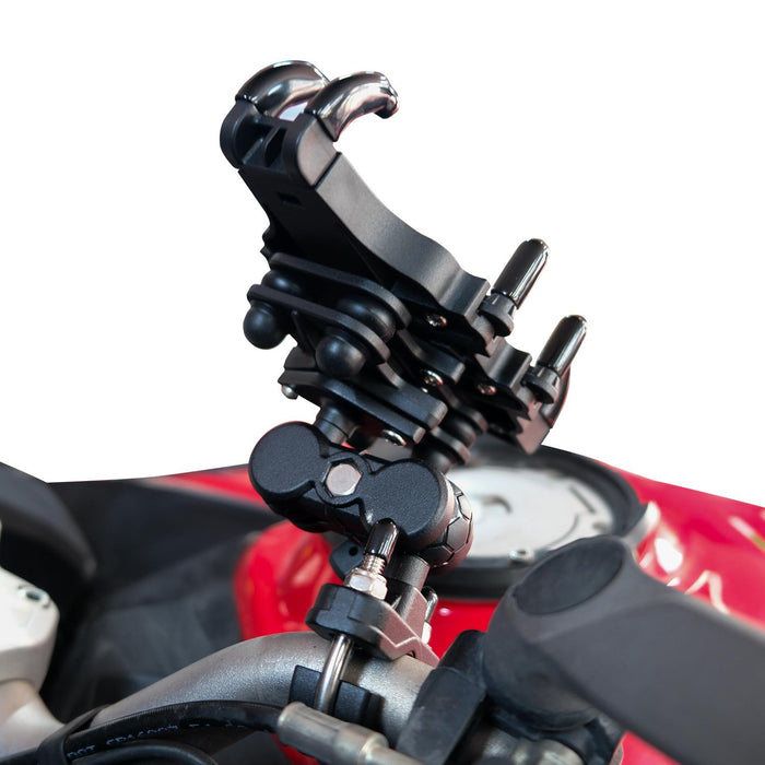 GP Kompozit Universal TTR13 Motorbike Phone Holder Mount, Anti Vibration Motorcycle Phone Holder Black