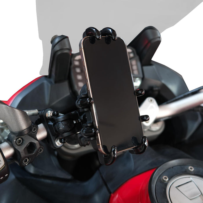 GP Kompozit Universal TTR13 Motorbike Phone Holder Mount, Anti Vibration Motorcycle Phone Holder Black
