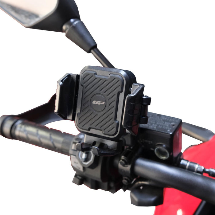GP Kompozit Universal TTR17 Motorbike Phone Holder Mount, Anti Vibration Motorcycle Phone Holder Black