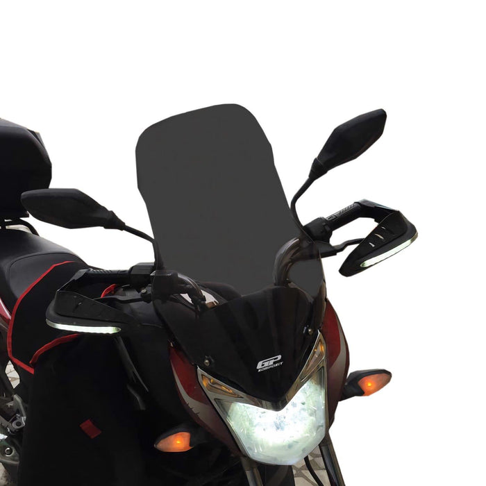 GP Kompozit Windshield Windscreen Black Compatible For Bajaj Discover 125ST / Discover 150ST  2015-2017