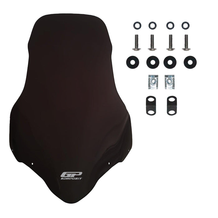 GP Kompozit Windshield Windscreen Black Compatible For Bajaj Discover 125ST / Discover 150ST  2015-2017