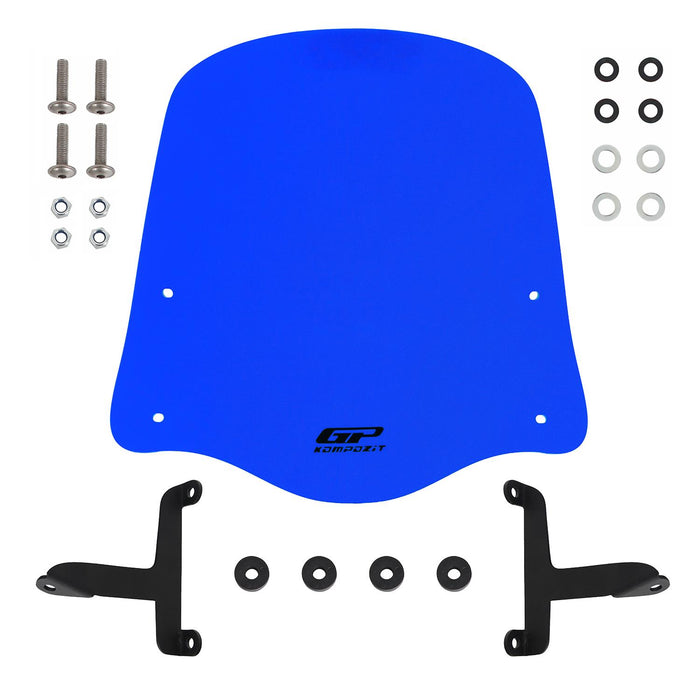 GP Kompozit Windshield Windscreen Blue Compatible For Scooter Universal