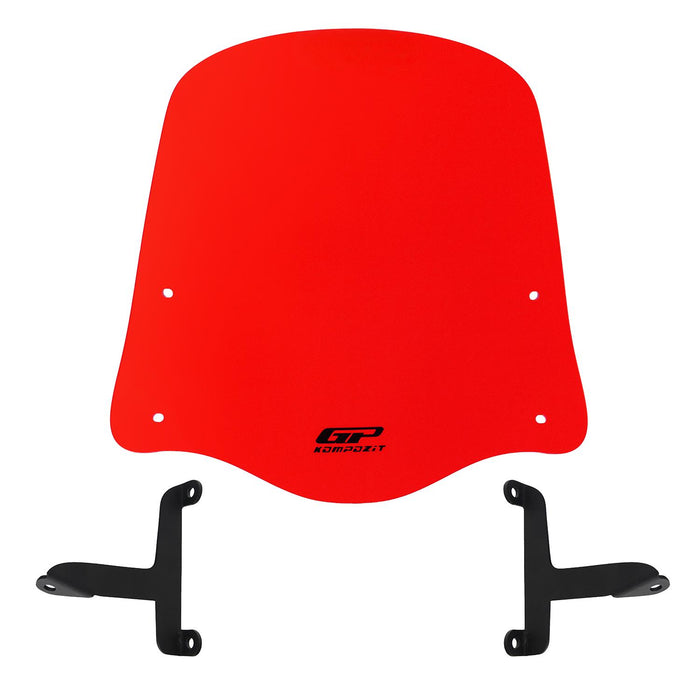 GP Kompozit Windshield Windscreen Red Compatible For Scooter Universal