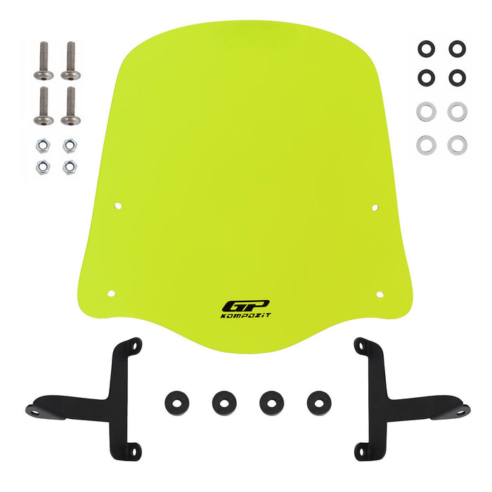 GP Kompozit Windshield Windscreen Green Compatible For Scooter Universal