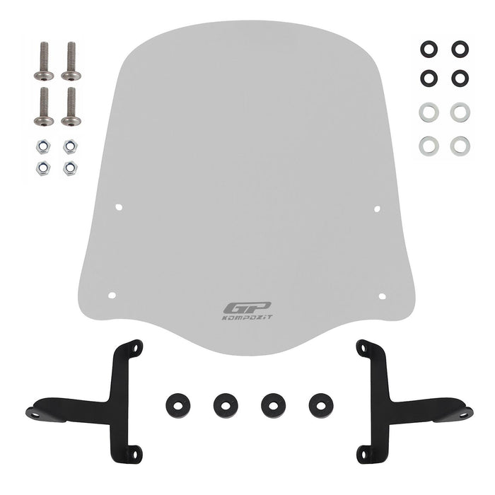GP Kompozit Windshield Windscreen Gray Compatible For Scooter Universal