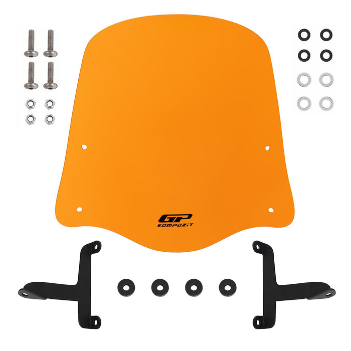 GP Kompozit Windshield Windscreen Orange Compatible For Scooter Universal