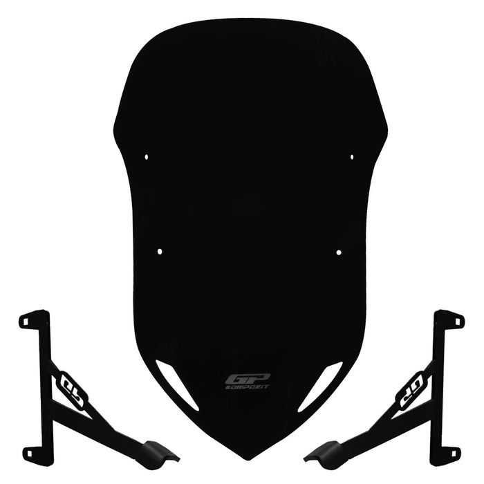 GP Kompozit Windshield Windscreen Black Compatible For SYM Dragon DRG 160 2023-2024