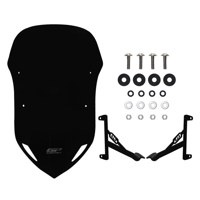 GP Kompozit Windshield Windscreen Black Compatible For SYM Dragon DRG 160 2023-2024