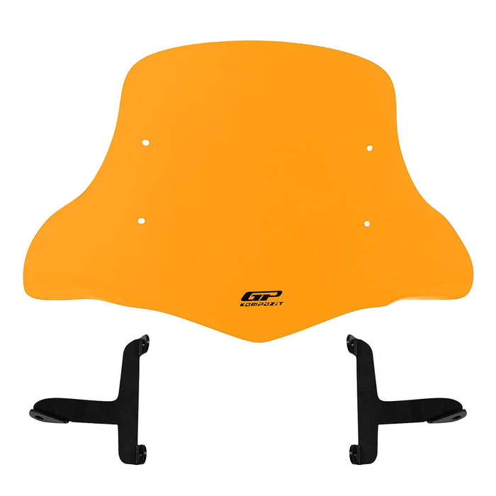 GP Kompozit Universal Windshield Windscreen With Handguard Orange For Scooter
