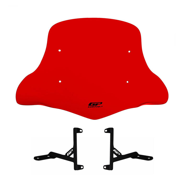 GP Kompozit Windshield Windscreen With Handguard Smoked Compatible For Scooter Universal