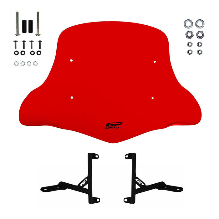 GP Kompozit Windshield Windscreen With Handguard Smoked Compatible For Scooter Universal