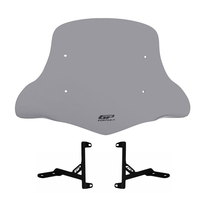 GP Kompozit Windshield Windscreen With Handguard Smoked Compatible For Scooter Universal