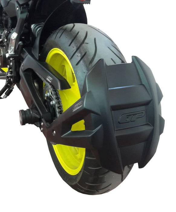 GP Kompozit Rear Wheel Fender Hugger Splash Guard Black Compatible For Yamaha MT-07 2014-2023