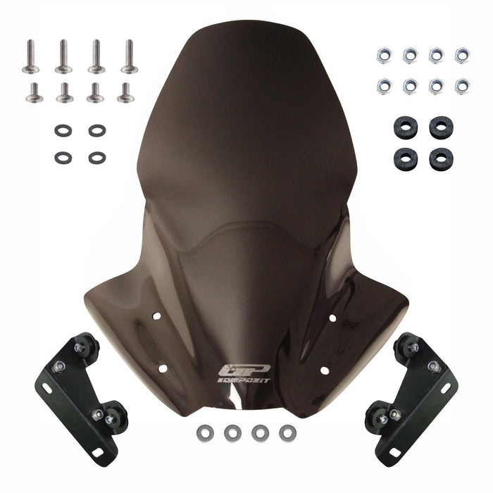GP Kompozit Touring Windshield Windscreen Black Compatible For Yamaha MT-07  2018-2020