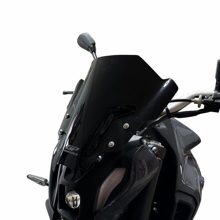 GP Kompozit Windshield Windscreen Black Compatible For Yamaha MT-07  2021-2023