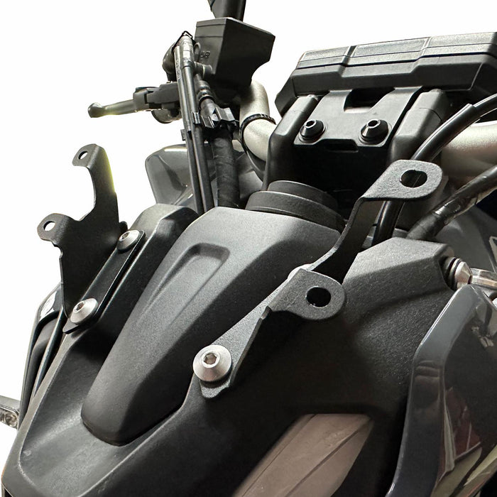 GP Kompozit Windshield Windscreen Black Compatible For Yamaha MT-07  2021-2023