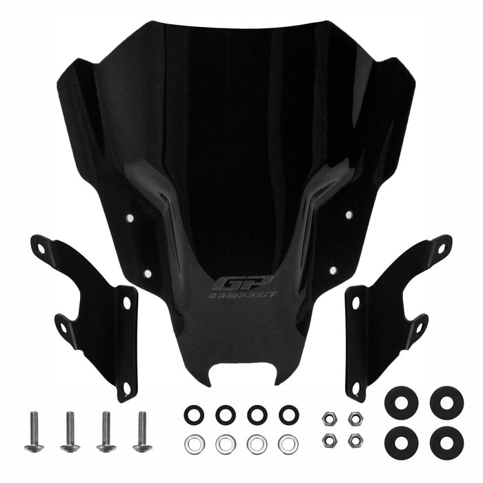 GP Kompozit Windshield Windscreen Black Compatible For Yamaha MT-07  2021-2023
