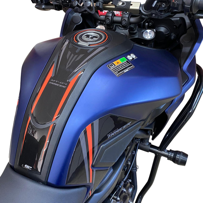 GP Kompozit Juego de almohadillas para depósito, color rojo, compatible con Yamaha MT-07 Tracer 2016-2019 