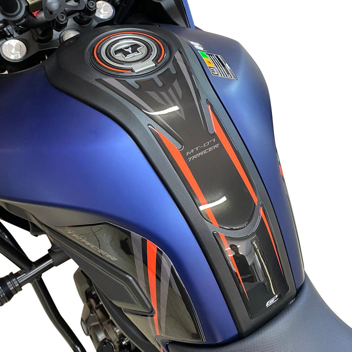 GP Kompozit Juego de almohadillas para depósito, color rojo, compatible con Yamaha MT-07 Tracer 2016-2019 