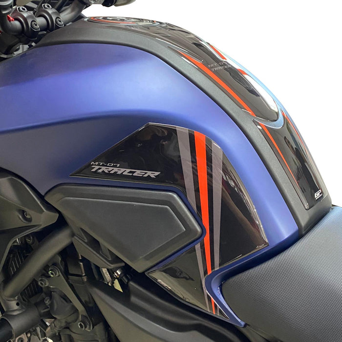 GP Kompozit Juego de almohadillas para depósito, color rojo, compatible con Yamaha MT-07 Tracer 2016-2019 