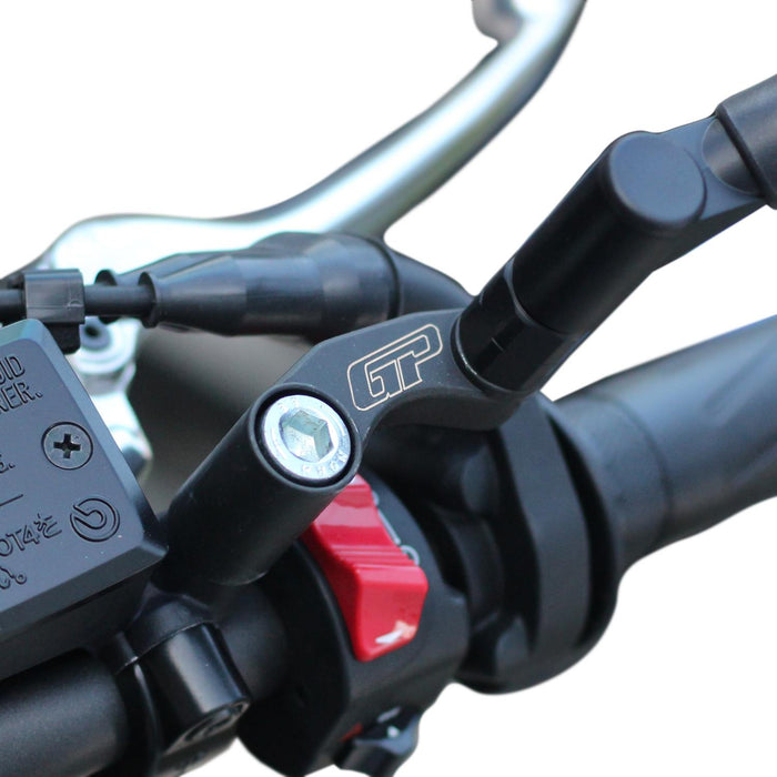 GP Kompozit Mirror Riser Extenders Black Compatible For Yamaha MT-07 Tracer 2016-2023