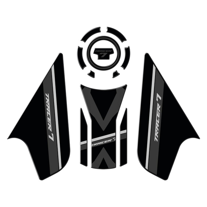 GP Kompozit Tank Pad Black Set Compatible For Yamaha MT-07 Tracer  2020-2024