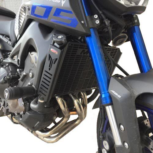 GP Kompozit Protector de radiador negro compatible para Yamaha MT-09 2013-2016 