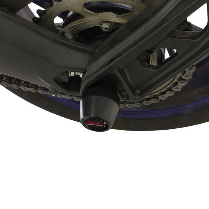 GP Kompozit Protector de eje delantero y trasero, marco deslizante, color negro, compatible con Yamaha MT-09 2013-2016 