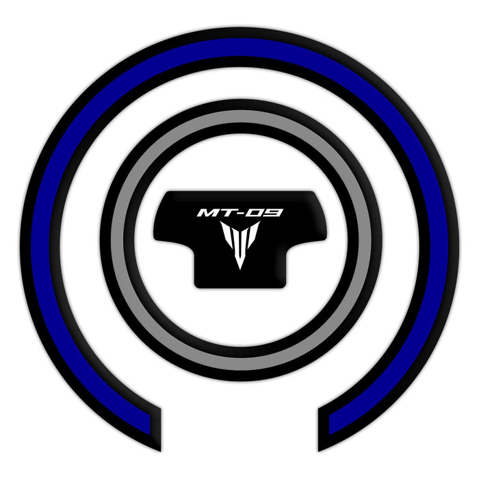 GP Kompozit Tank Pad Set Black-Blue Compatible For Yamaha MT-09  2021-2023