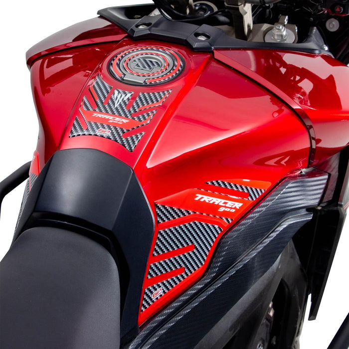 GP Kompozit Protector Depósito Rojo-Carbono Compatible con Yamaha MT-09 Tracer 2015-2020 