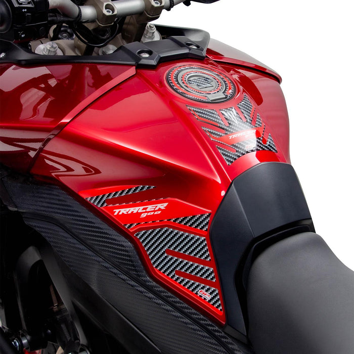 GP Kompozit Protector Depósito Rojo-Carbono Compatible con Yamaha MT-09 Tracer 2015-2020 