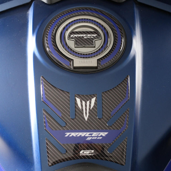 GP Kompozit Jeu de protections de réservoir Bleu-Carbone Compatible pour Yamaha MT-09 Tracer 2015-2020 