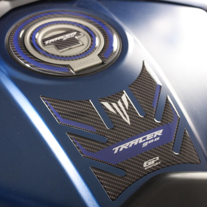 GP Kompozit Jeu de protections de réservoir Bleu-Carbone Compatible pour Yamaha MT-09 Tracer 2015-2020 