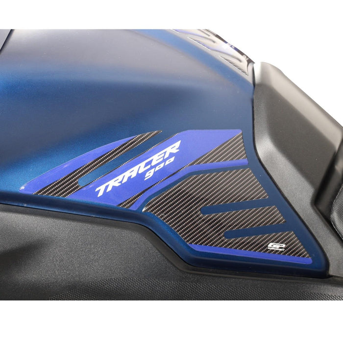 GP Kompozit Tank Pad Set Blue-Carbon Compatible For Yamaha MT-09 Tracer 2015-2020
