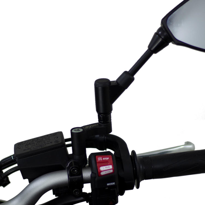 GP Kompozit Mirror Riser Extenders Black Compatible For Yamaha MT-10 2016-2020