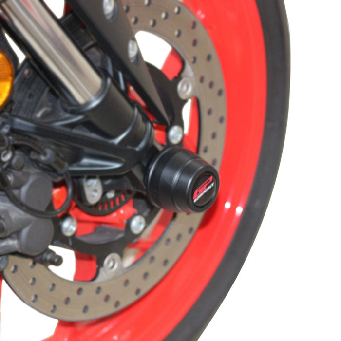 GP Kompozit Front-Rear Axle Guard Crash Frame Slider Set Black Compatible For Yamaha MT-25 / MT-03 2015-2023